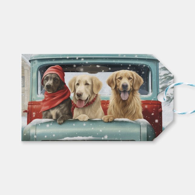 Holiday Pups Gift Tags (Front (Horizontal))