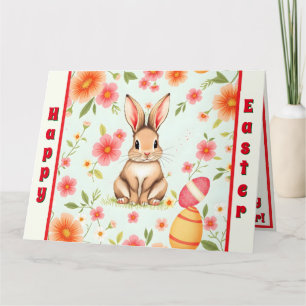 Holiday Rabbit Easter Modern Collection Card