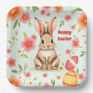 Holiday Rabbit Easter Modern Collection Paper Plate