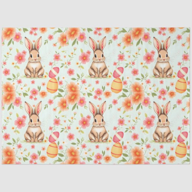 Holiday Rabbit Easter Modern Collection Tissue Paper (Front)