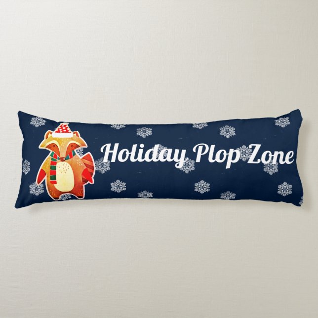 Holiday Raccoon Body Pillow (Front)