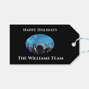 Holiday Real Estate Team Black  Gift Tags
