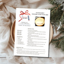 Holiday Recipe Finnish Oven Pancake Christmas Card