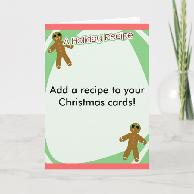 Holiday Recipe Gingerbread Cookie Man Fun  (Front)