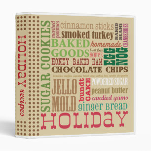 Holiday Recipes Binder