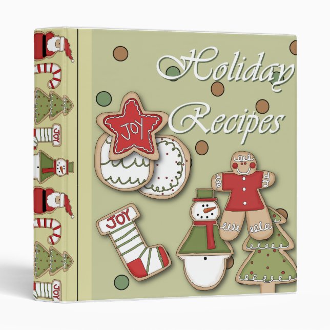holiday recipes christmas cookies binder (Front/Spine)