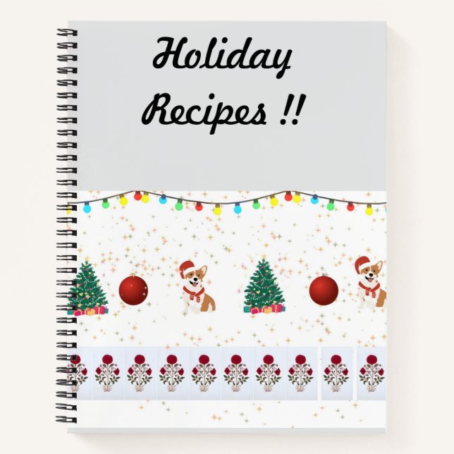 Holiday recipes spiral notebook (Front)