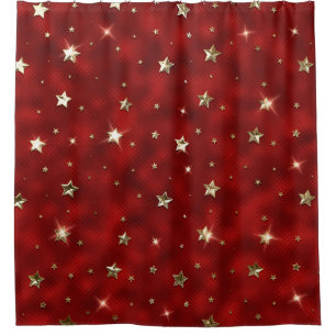 Holiday Red and Gold Faux Metal Christmas Stars
