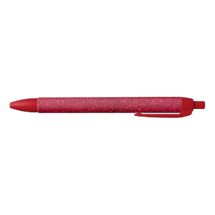 Holiday red, glitter and shine black ink pen
