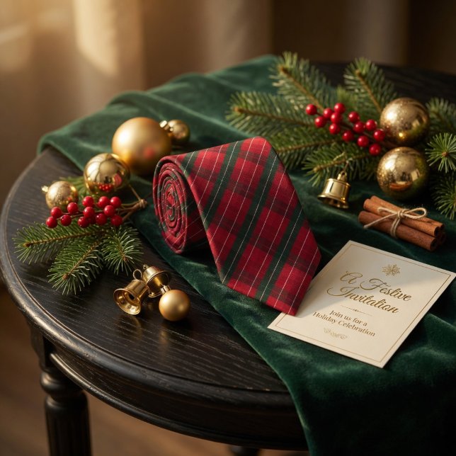 Holiday Red Pattern Tie (Creator Uploaded)