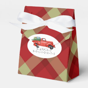 Holiday Red Pick Up Truck Favour Box