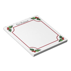 Holiday Restaurant Notepad