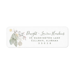 Holiday   Return Address Label