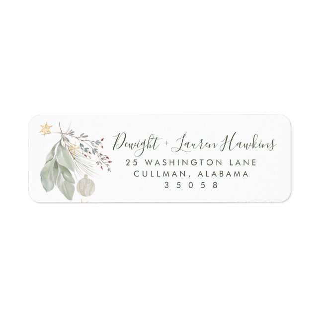 Holiday | Return Address Label (Devant)