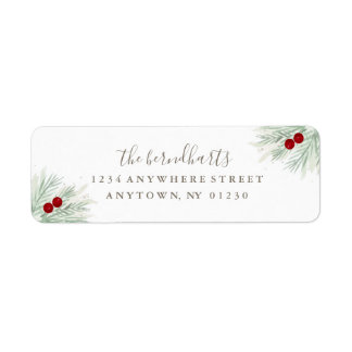Holiday Return Address Label *Let's Be Merry*
