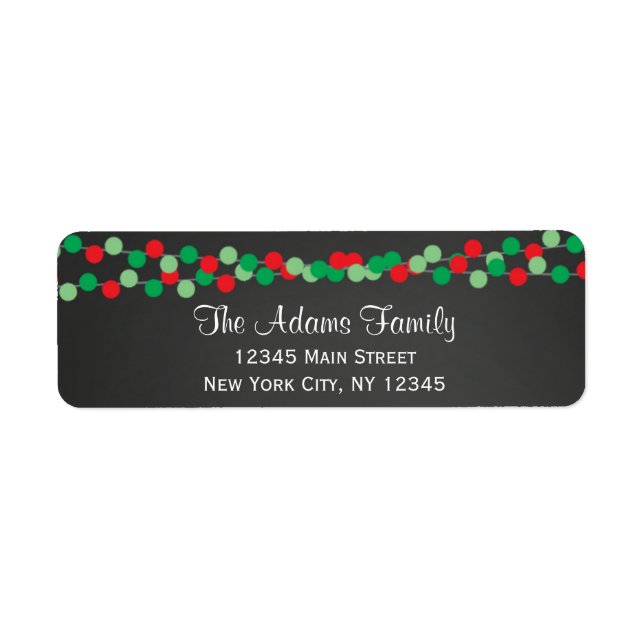 Holiday Return Address Labels (Front)