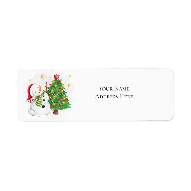 Holiday Return Address Labels (Front)