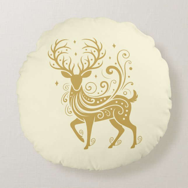 Holiday  round pillow (Front)