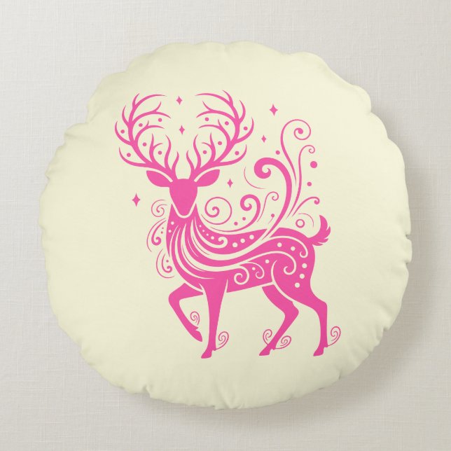 Holiday  round pillow (Front)