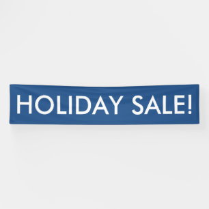 Holiday Sale customizable blue white banner