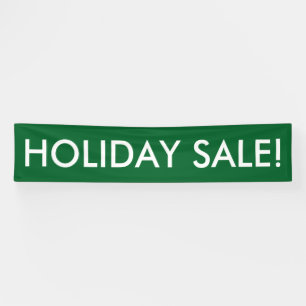Holiday Sale customizable green white banner