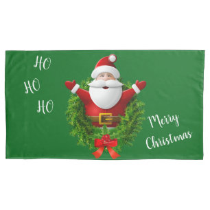 Holiday Santa Pillowcase-King Size Pillowcase
