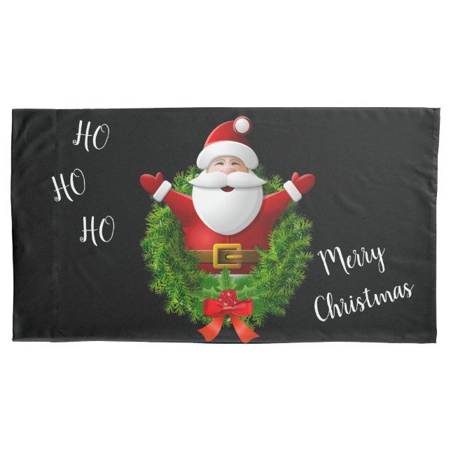 Holiday Santa Pillowcase-King Size Pillowcase (Front)