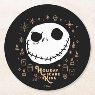 Holiday Scare King Round Paper Coaster