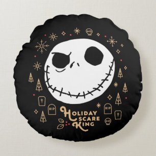 Holiday Scare King Round Pillow