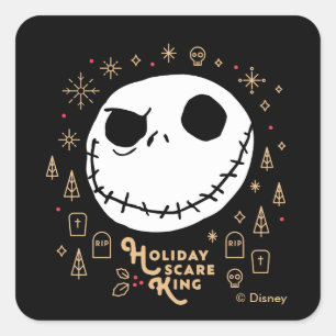 Holiday Scare King Square Sticker