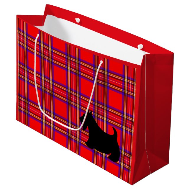 Holiday Scottish Terrier Gift Bag (Front Angled)