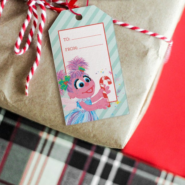 Holiday Scribble Abby Cadabby Gift Tags (Gift tag on gift)