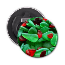 Holiday seaglass bottle opener