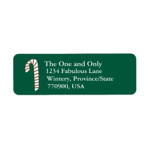Holiday Season Artistic Candy Cane Labels