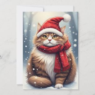 Holiday Season Cat Invitation