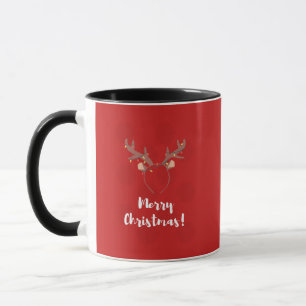 Holiday Season, Merry Christmas, Cute Reindeer Mug