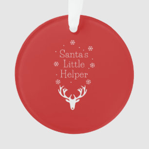 Holiday Season, Merry Christmas, Santa Helper Ornament