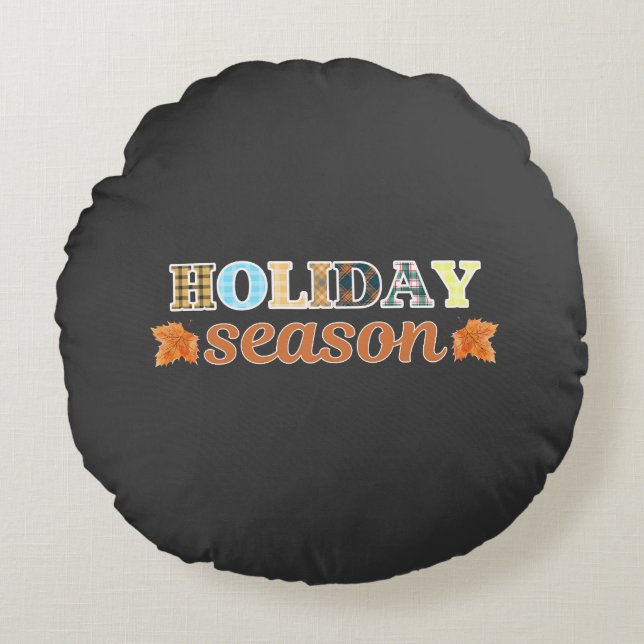 Holiday Season  Round Pillow (Front)