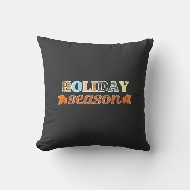 Holiday Season  Throw Pillow (Front)