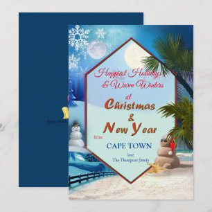 Holiday Seasons at Winter and Summer Invitation