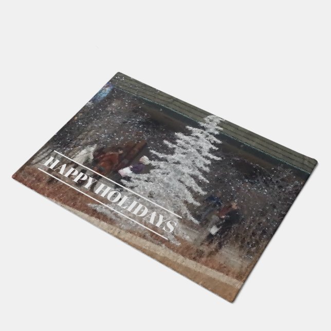 Holiday Shoppers Doormat (Angled)