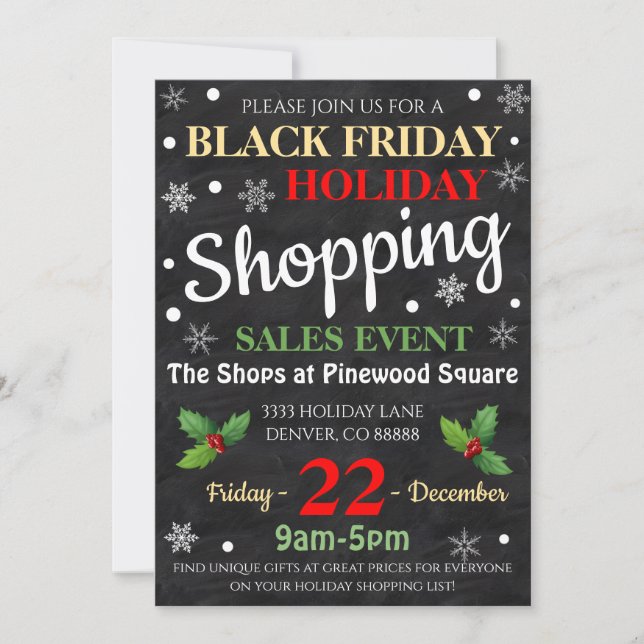 Holiday Shopping Invitation (Front)