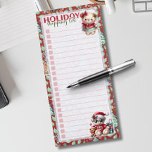 Holiday Shopping List Cute Bears