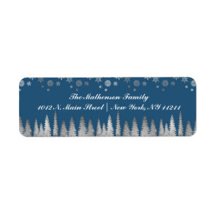 Holiday Silver and Blue Winter Wonderland