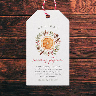 Holiday Simmering Potpourri Gift Tags