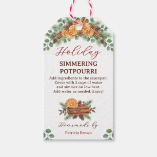 Holiday Simmering Potpourri Recipe  Gift Tags