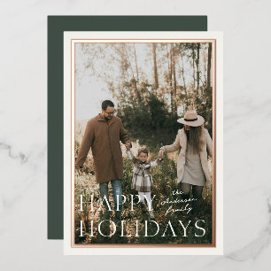 Holiday Simplicity Foil Photo Holiday Card