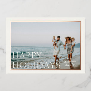 Holiday Simplicity Foil Photo Holiday Card