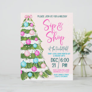 Holiday Sip and Shop 8.5 x 11 Flyer