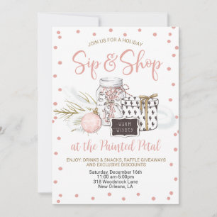 Holiday Sip and Shop Invitation